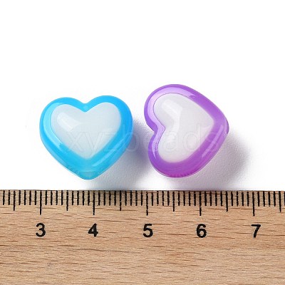 Two Tone Opaque Acrylic Beads X-SACR-I005-05B-1