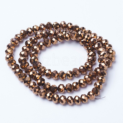 Electroplate Transparent Glass Beads Strands EGLA-A034-T10mm-UA04-1