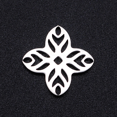 Non-Tarnish 201 Stainless Steel Filigree Joiners Links STAS-S105-JN887-1-1