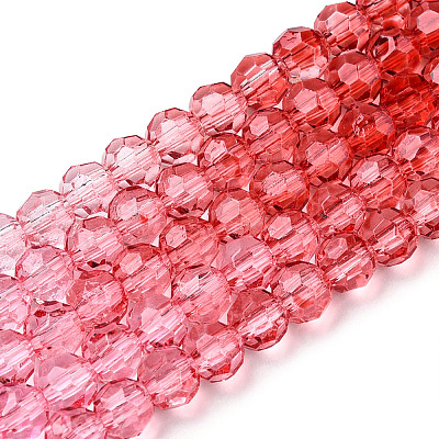 Transparent Glass Beads Strands X-GLAA-E036-07N-1