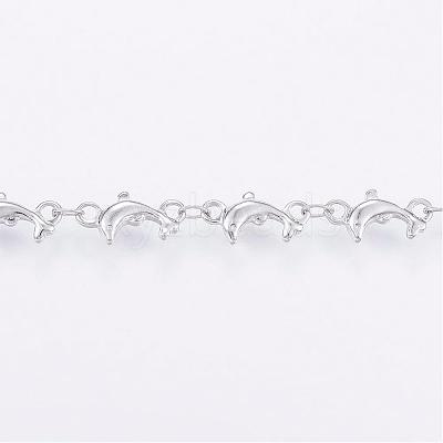 Tarnish Resistant Handmade 304 Stainless Steel Bar Link Chains STAS-G038-23P-1