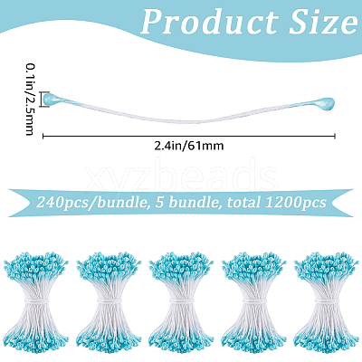 Cotton with Gypsum Artificial Flower Core for Hairpin Accessories DIY-WH20001-21B-1