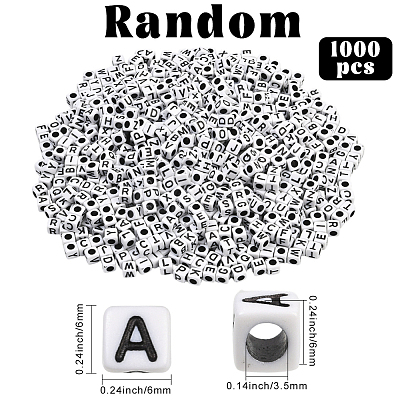 1000Pcs Opaque Acrylic Beads MACR-SC0002-43C-1