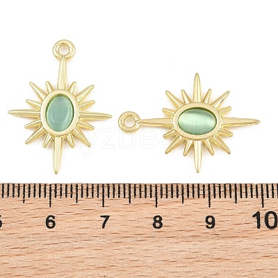 Alloy & Cat Eye Pendants RE-CBA1FD3-14G-1