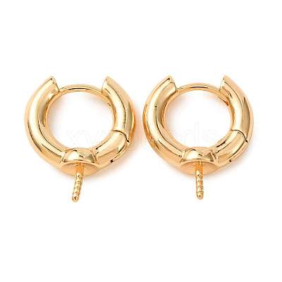 Brass Hoop Earring Findings KK-CBA8EB2-07G-1