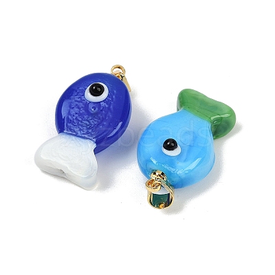 Handmade Lampwork Pendants X1-LAMP-A007-01G-01-1