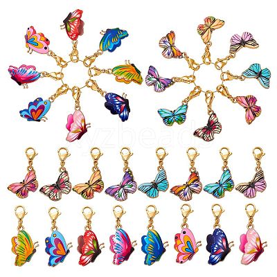 Alloy Enamel Pendant Decoration HJEW-SW00027-01-1
