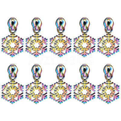 14Pcs Snowflake #5 Zinc Alloy Replacement Zipper Sliders FIND-GF0005-70A-1