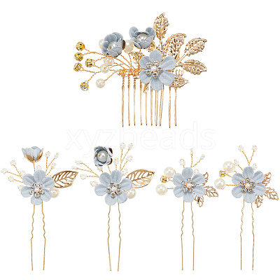 Plastic and Resin and Iron Hairpin Set OHAR-WH20020-04C-1