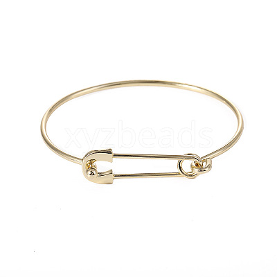 Paper Clip Shaped Brass Cuff Bangles for Women FS-WG1BAA8-01-1
