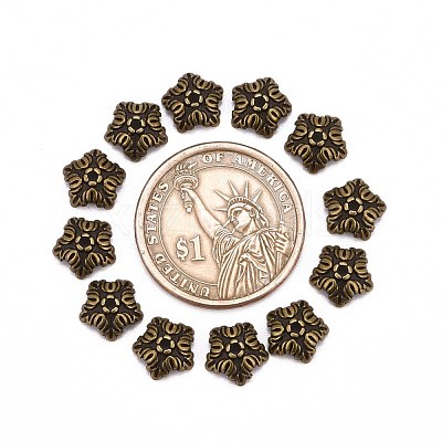 Tibetan Style Bead Caps TIBEB-A24621-AB-FF-1