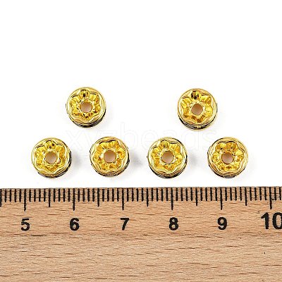 Brass Rhinestone Spacer Beads RB-A014-Z8mm-02G-NF-1