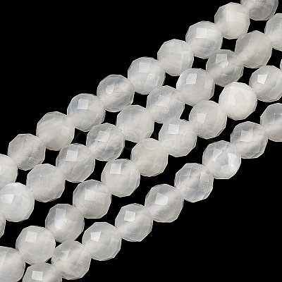 Natural White Moonstone Beads Strands G-B168-A12-4mm-1