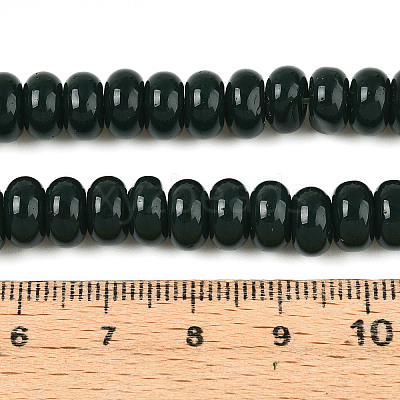 Opaque Spray Painted Glass Beads LS-GLAA-ZX008-8mm-18X-1