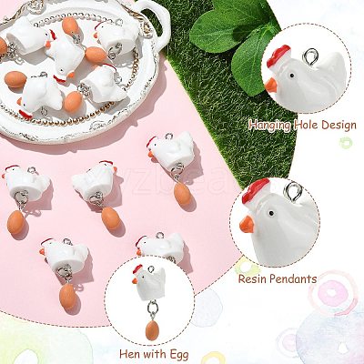 Opaque Resin Pendants LS-RESI-CJC0031-002P-1-1