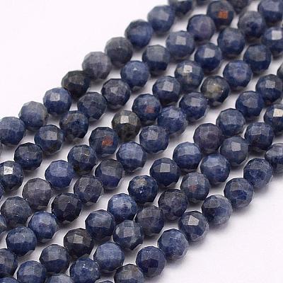 Natural Sapphire Beads Strands G-F509-18-3mm-1