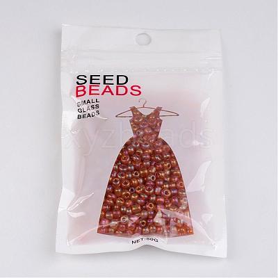 Transparent Rainbow Colours Round Glass Seed Beads X-SEED-A007-4mm-169-1