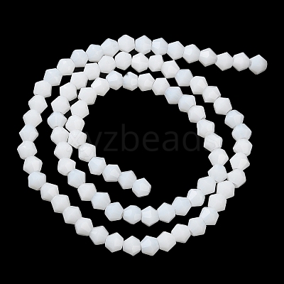 Opaque Solid Color Imitation Jade Glass Beads Strands EGLA-A039-P4mm-D15-1