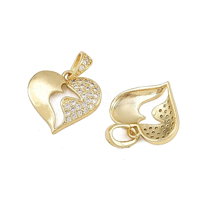Brass Micro Pave Cubic Zirconia Pendants ZIRC-I367-12G-13-1