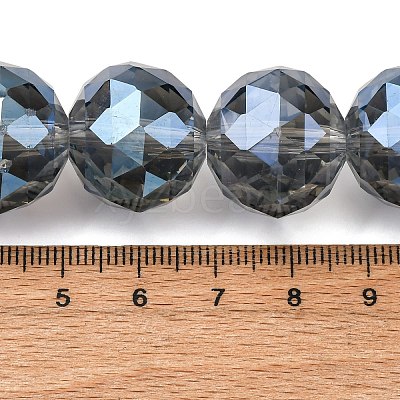 Transparent Electroplate Glass Beads Strands EGLA-N002-34H-F04-1