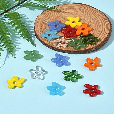 16Pcs 8 Colors Handmade Lampwork Beads LAMP-FS0001-28-1