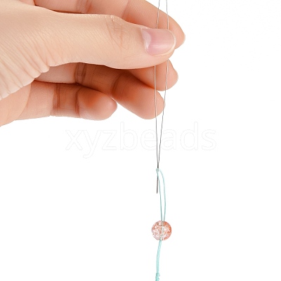 Iron Big Eye Beading Needles TOOL-R095-02-1