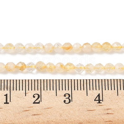 Heated Natural Citrine Beads Strands G-L622-C05-3mm-B-1