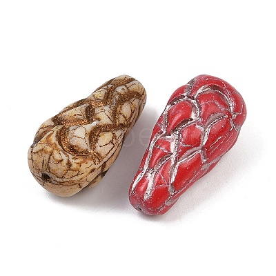 Czech Pressed Glass Beads GLAA-I061-03-1