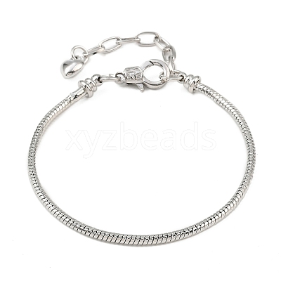Brass European Style Bracelets for Jewelry Making X-KK-R031-06-1
