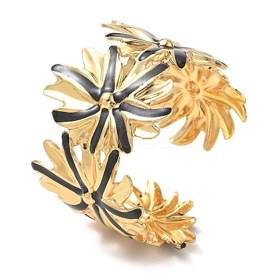 304 Stainless Steel Enamel Cuff Bangles for Women SA-CBAFD7D-02G-1