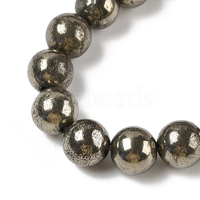 Natural Pyrite Beads Strands G-A250-A01-01-1