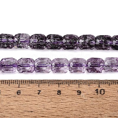 Transparent Crackle Glass Beads Strands GLAA-Q108-04A-06-1