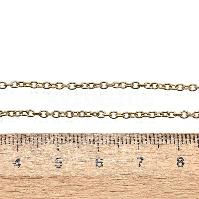 304 Stainless Steel Cable Chain Necklace Making X-STAS-P045-01G-A-1