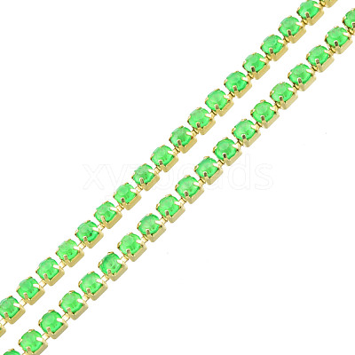 Brass Rhinestone Strass Chains CHC-N017-003B-B01-1