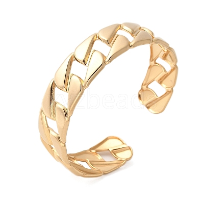 304 Stainless Steel Cuff Bangles for Women BJEW-U032-17G-1