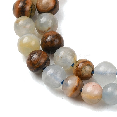 Natural Blue Calcite Beads Strands G-K427-A01-4mm-1