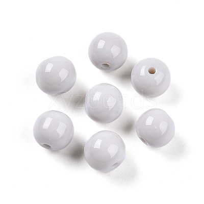 Opaque Solid Color Glass Beads GLAA-N007-8mm-A08-1