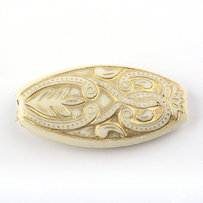 Oval Plating Acrylic Beads X-PACR-Q102-28A-1