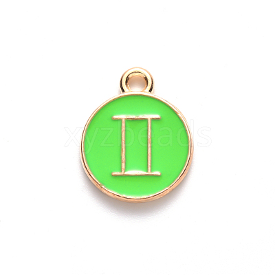 Alloy Enamel Pendants ENAM-S124-01B-06I-1