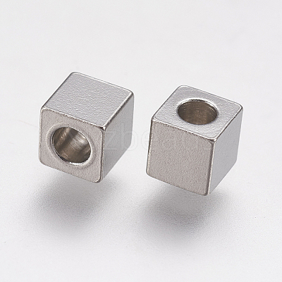 Tarnish Resistant 304 Stainless Steel Beads STAS-F195-027P-4x4mm-1