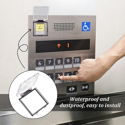 Plastic Elevator Power Button Cover AJEW-WH0348-353A-1