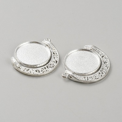 Alloy Pendant Cabochon Settings FIND-WH0165-14S-1