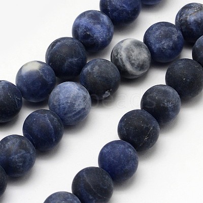 Natural Sodalite Beads Strands G-D682-8mm-1
