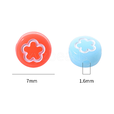 Opaque Acrylic Beads MACR-YW0001-18G-1
