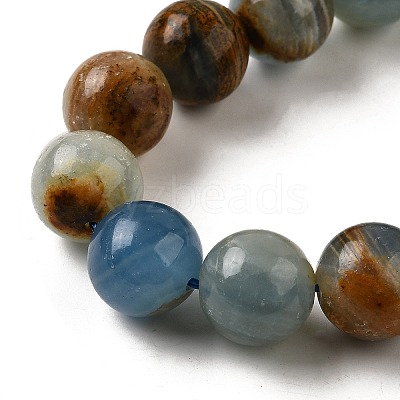 Natural Blue Calcite Beads Strands G-H312-C02-12mm-1
