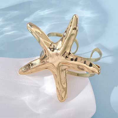 Alloy & Iron Cuff Bangles for Women BJEW-F501-04B-KCG-1