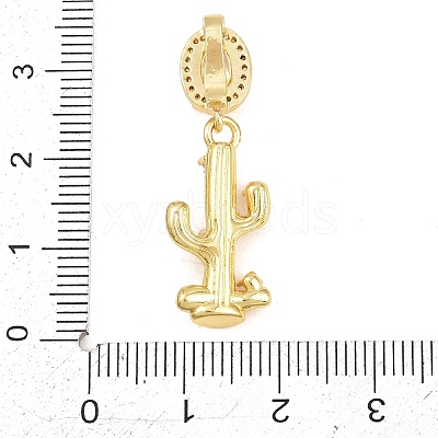 Brass Micro Pave Clear Cubic Zirconia Pendants KK-Z151-12G-02-1