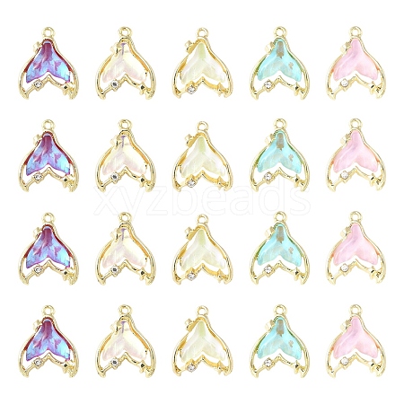 10Pcs 5 Colors Rack Plating Alloy Pendants FIND-YW0006-42-1