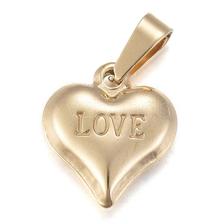 Valentine's Day 201 Stainless Steel Charms STAS-I159-02A-G-1