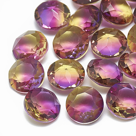 Pointed Back Glass Rhinestone Cabochons RGLA-T041-10mm-008TO-1